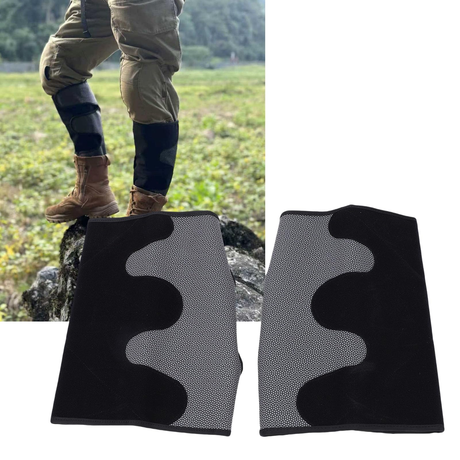 Guêtres de Serpent, 1 Paire de Protège-Jambes de Protection Contre Les Morsures de Respirants et Réglables avec Sangles à Boucle Personnalisables, pour la Randonnée, Le