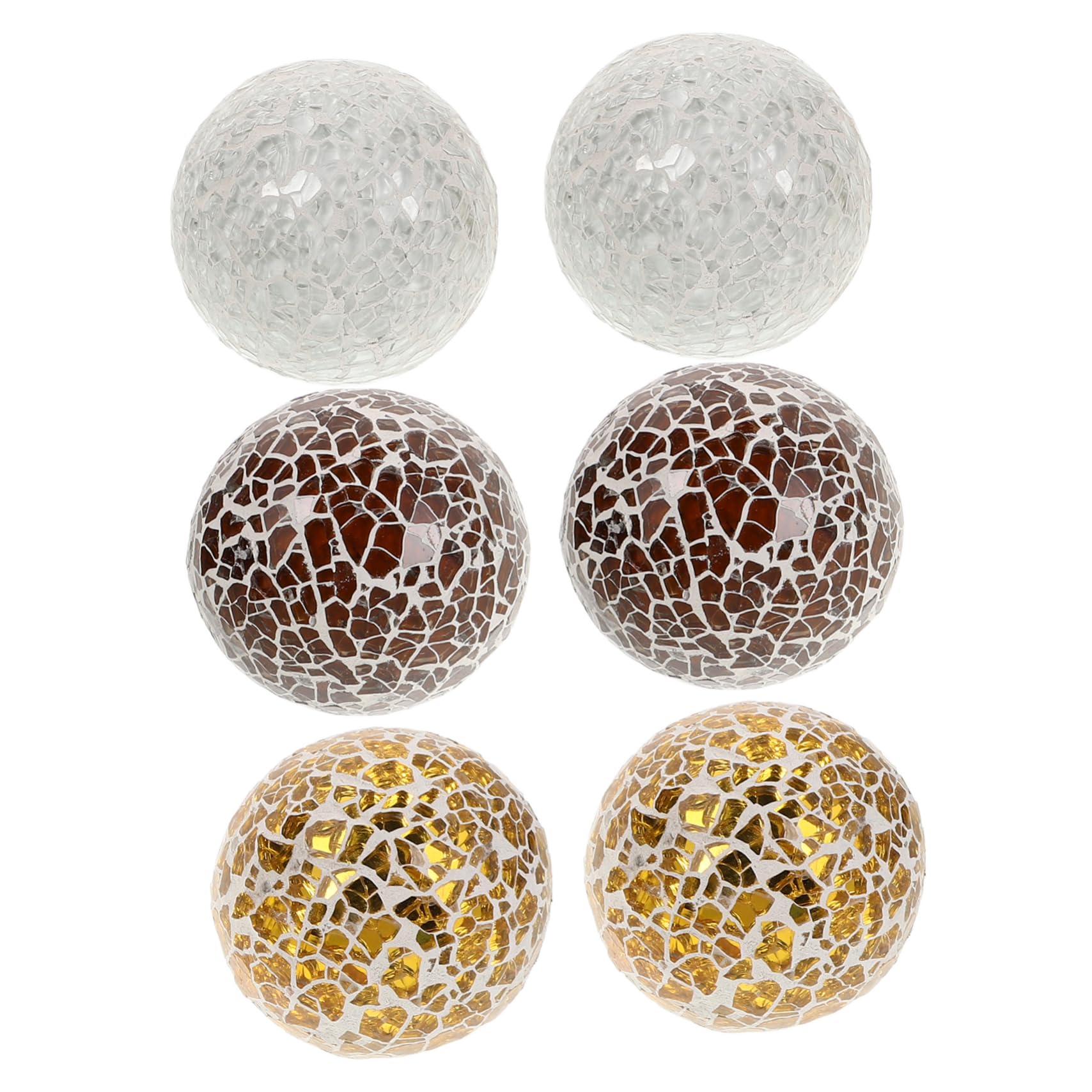 Decorative Sfere in Pezzi 6 Vetro Mosaico per Centrotavola