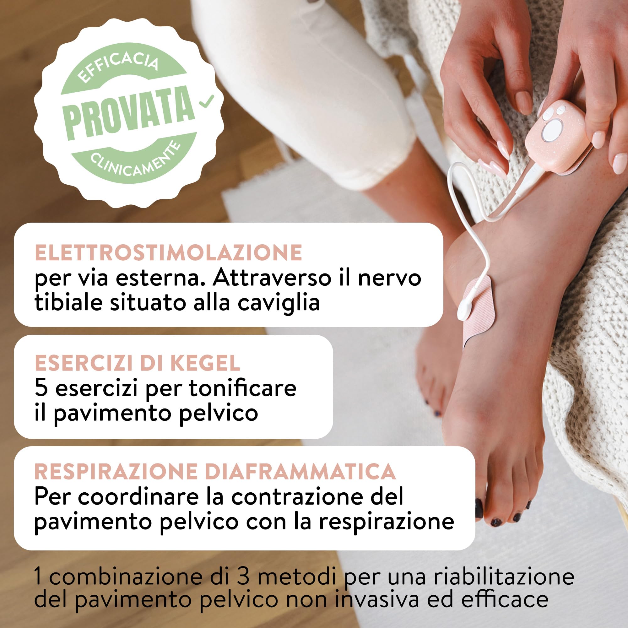 Pinktens Dispositivo Medico Connesso, Contro i Dolori Mestruali e l'Endometriosi, Tonifica e Rinforza il Pavimento Pelvico, Prevenzione dell’Incontinenza, Prolasso, Dispositivo di Allenamento Pelvico