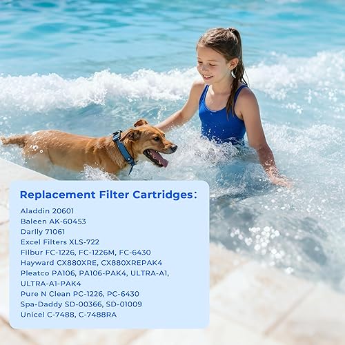 Miniatura 7 de CX880XRE - Cartucho de filtro de piscina, compatible con Hayward SwimClear en el modelo NO C4030, repuesto para Hayward C880E, CX880XRE,