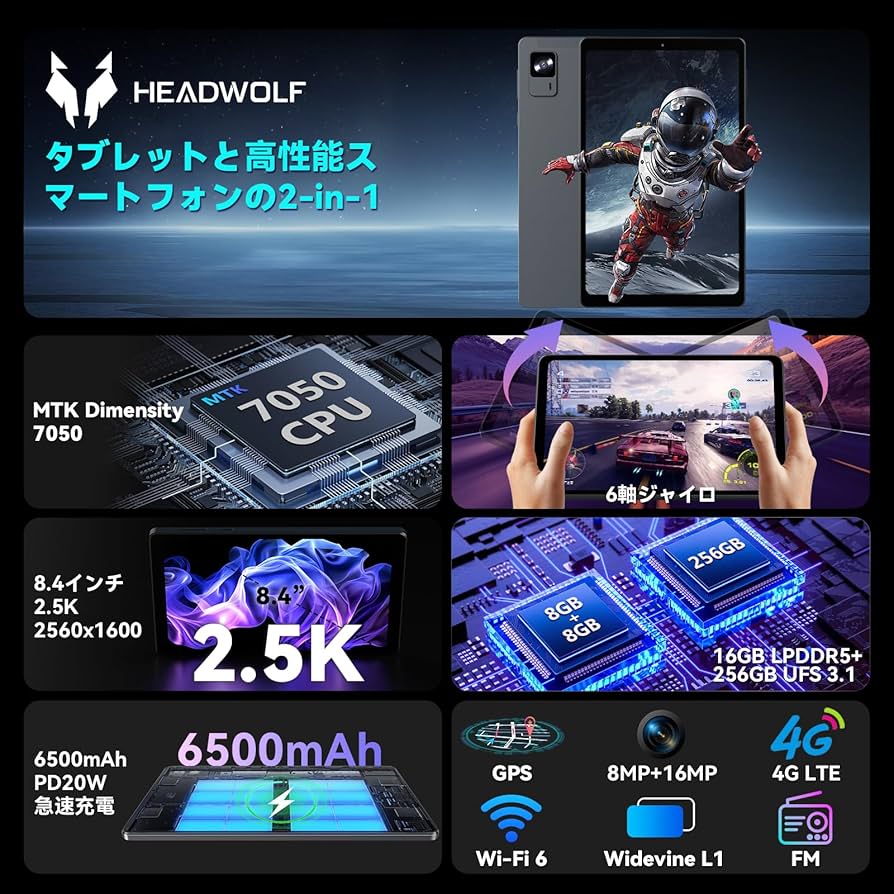 Amazon.co.jp: 【Dimensity 7050 Android 15】Headwolf FPad7