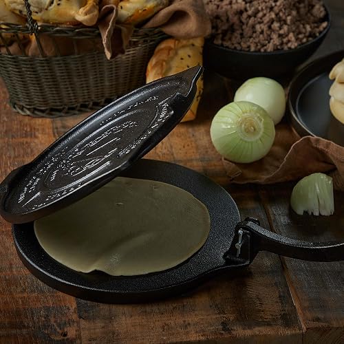 VICTORIA Tortilla Press for Mexican Tortillas Cast Iron HD Pre-seasoned 20 cm, Professional Colombian Pataconera for Making Tacos, Arepas, Quesadillas, Empanadas, Patacones, Roti Maker - 9