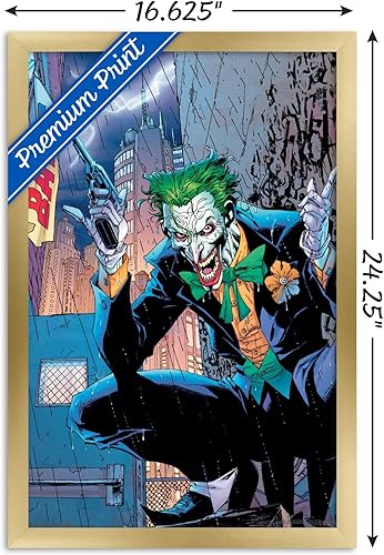 Miniatura 9 de Trends International DC Comics - Póster de pared de The Joker - Bang, 22.375 x 34 pulgadas, versión enmarcada en negro Versión enmarcada Barnwood