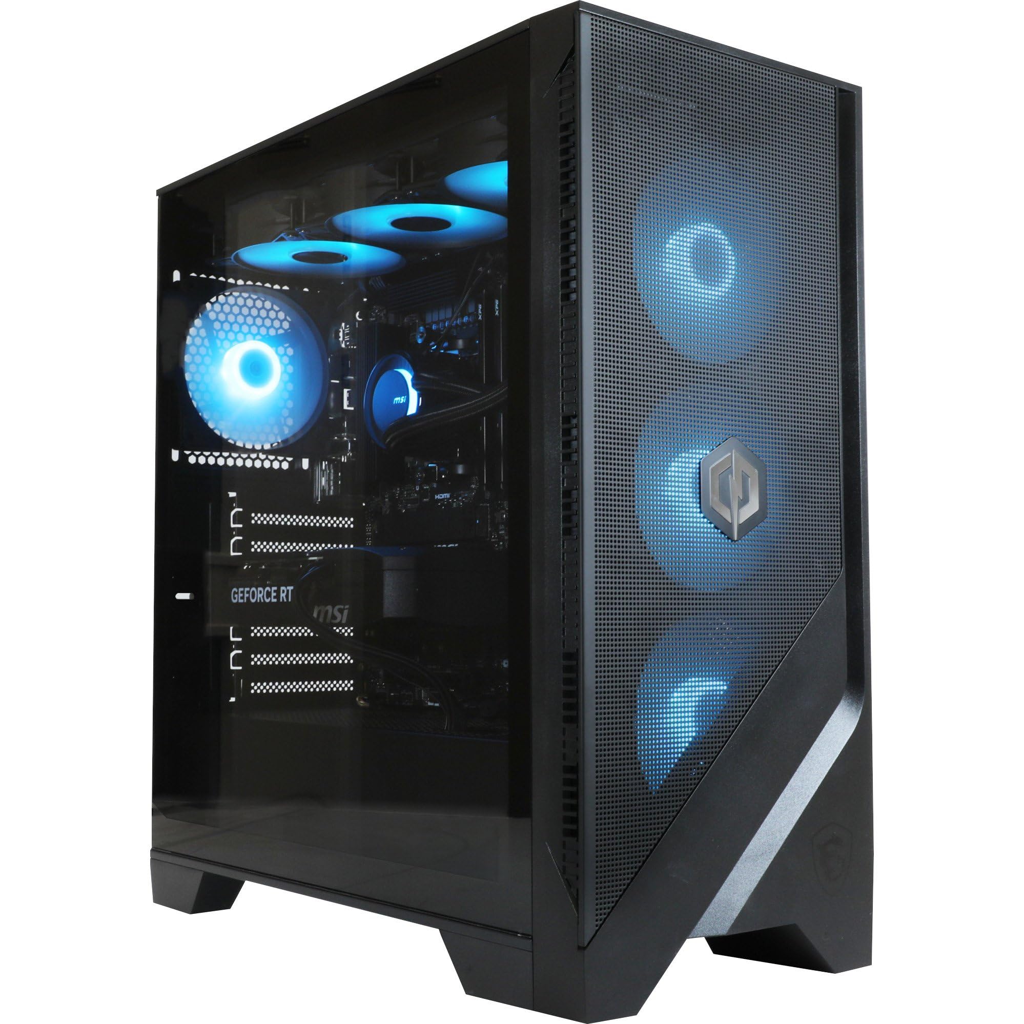 CyberpowerPC x MSI PBM Gaming PC - Intel Core i7 12700KF, Nvidia RTX 5070, 32GB RAM, 2TB NVMe SSD, 850W PSU, Wi-FI, Windows 11, Liquid Cooling, Mag Forge 320R Airflow