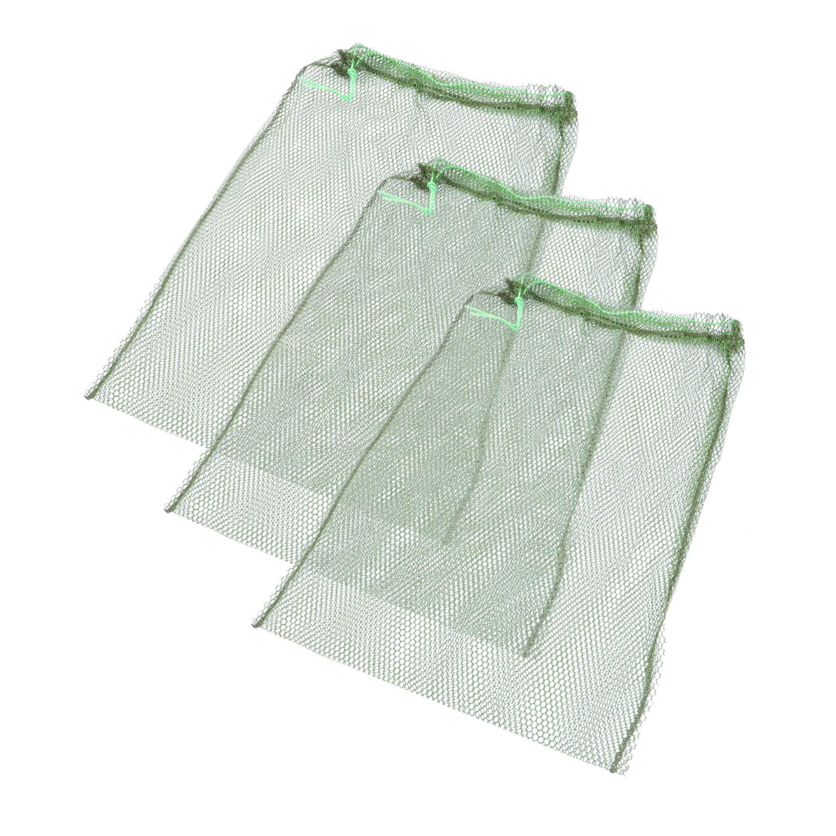 VANZACK 3Pcs Fish Collection Bags Quick Drying Drawstring Mesh Bags for Outdoor Fishing Tools Lightweight and Random Color for Catching Fish Random Color