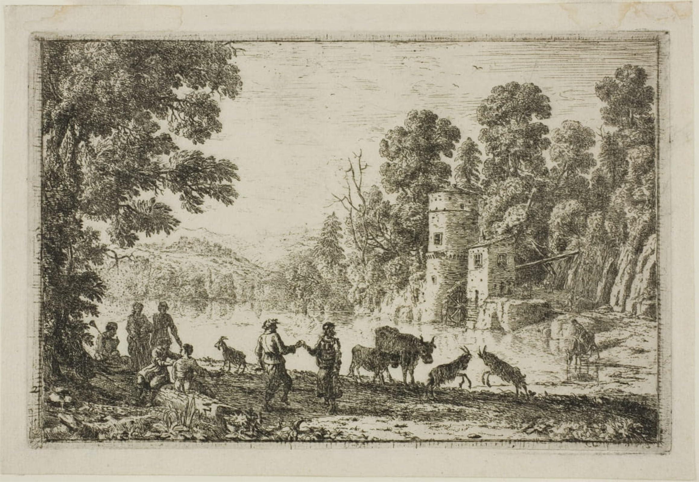 Poster Impression Tableaux Graffiti Claude Lorrain Toile 60x90cm - 5
