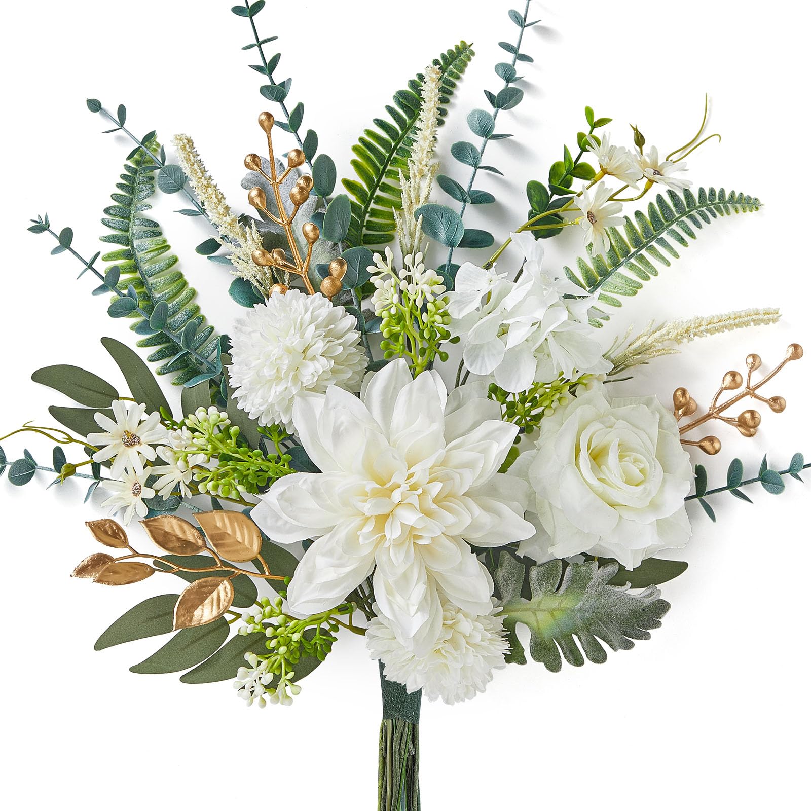 Serwalin 33 Pcs Artificial Flowers Bouquets, 48CM Silk Flowers Arrangements for DIY Table Centerpieces Home Garden Party Décor and Wedding Bouquets Decorations