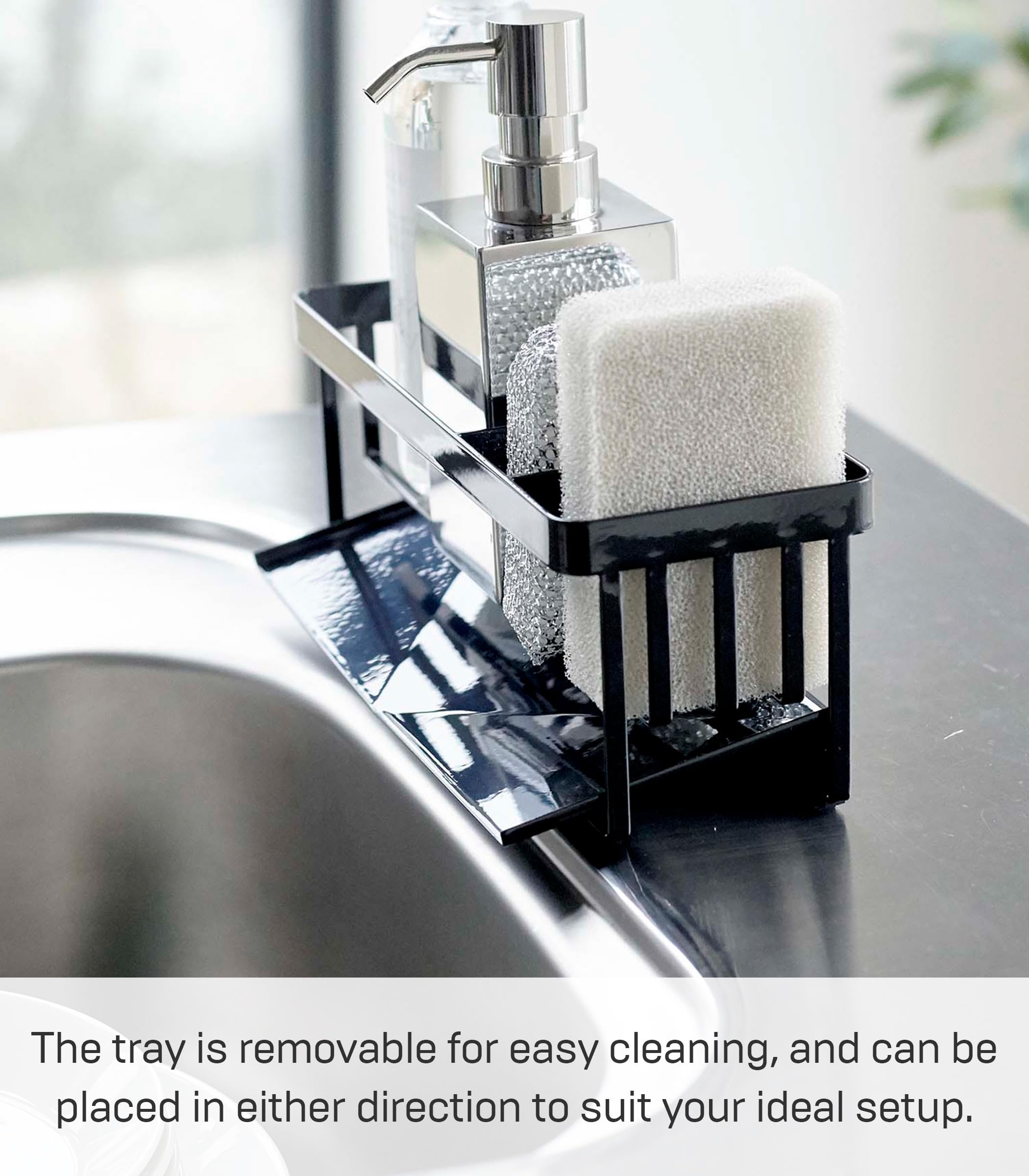 Amazon｜山崎実業(Yamazaki) 水が流れる スポンジ&ボトルホルダー