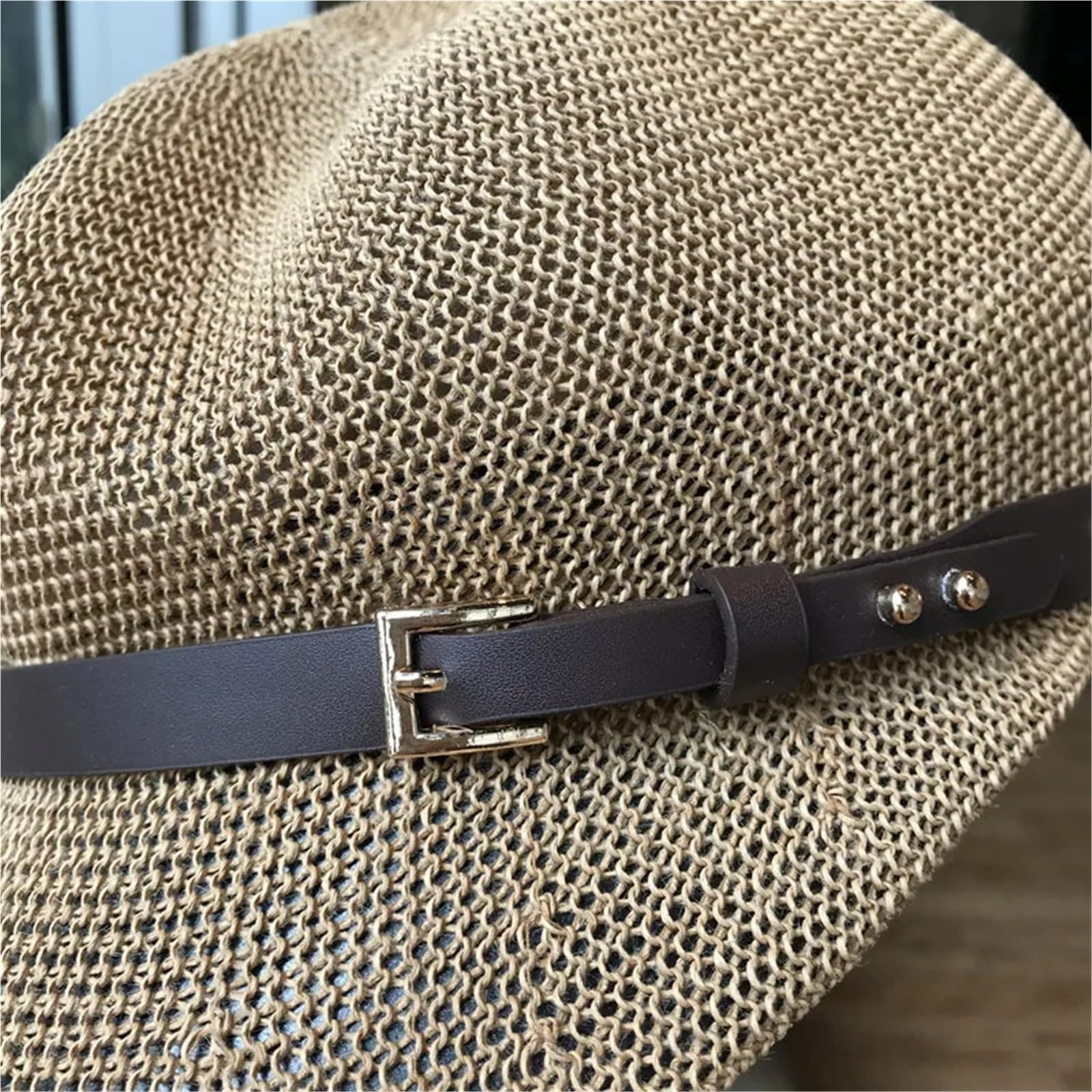 Generico Cappello di Paglia da Donna - Berretto per la Spiaggia Estiva