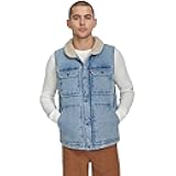 mens Mixed Media Quilted Puffer Jacket With Sherpa Lined Collar (Regular and Big & Tall Sizes)