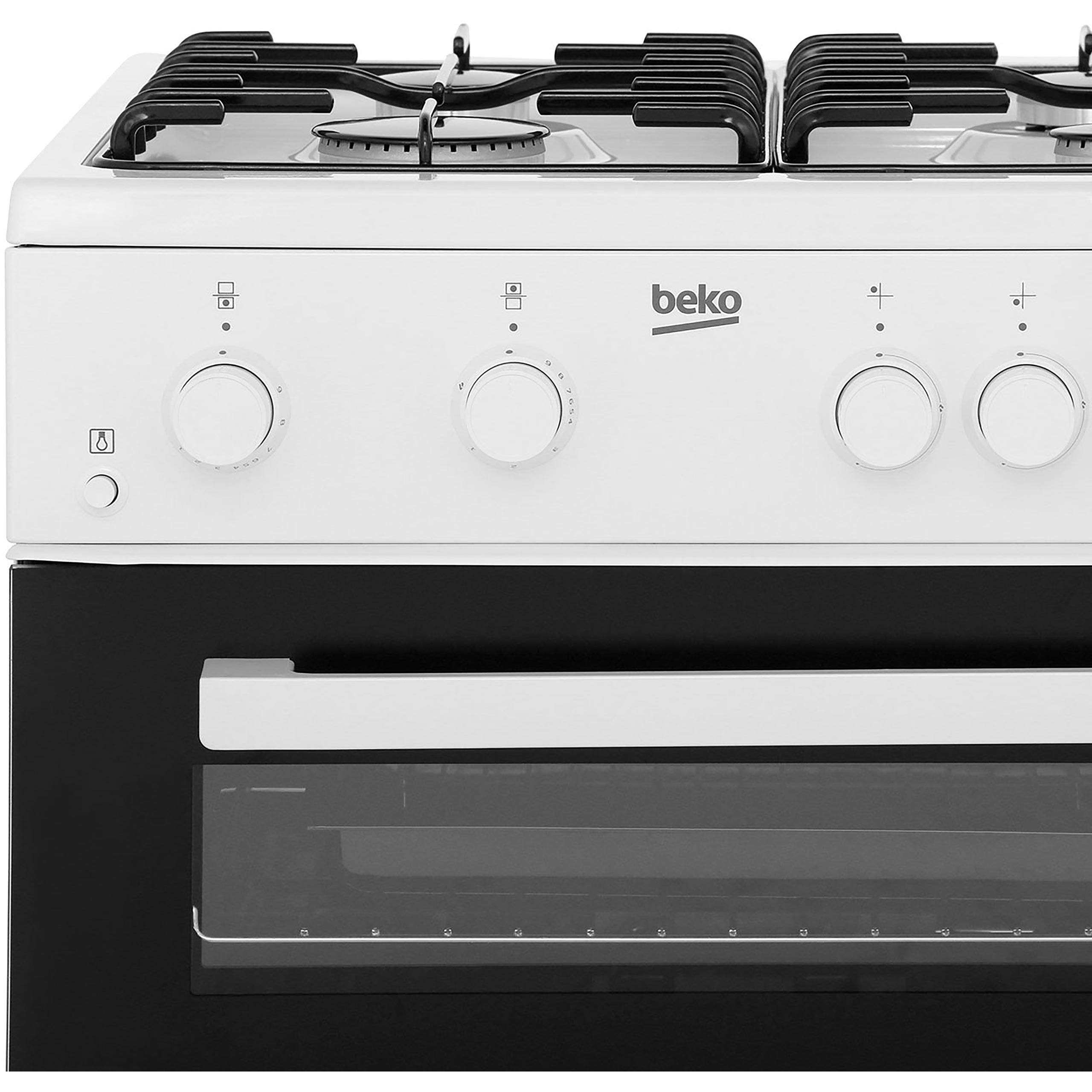 Beko KDG611W 60cm Double Oven 4 Burners Gas Cooker with LPG Option in