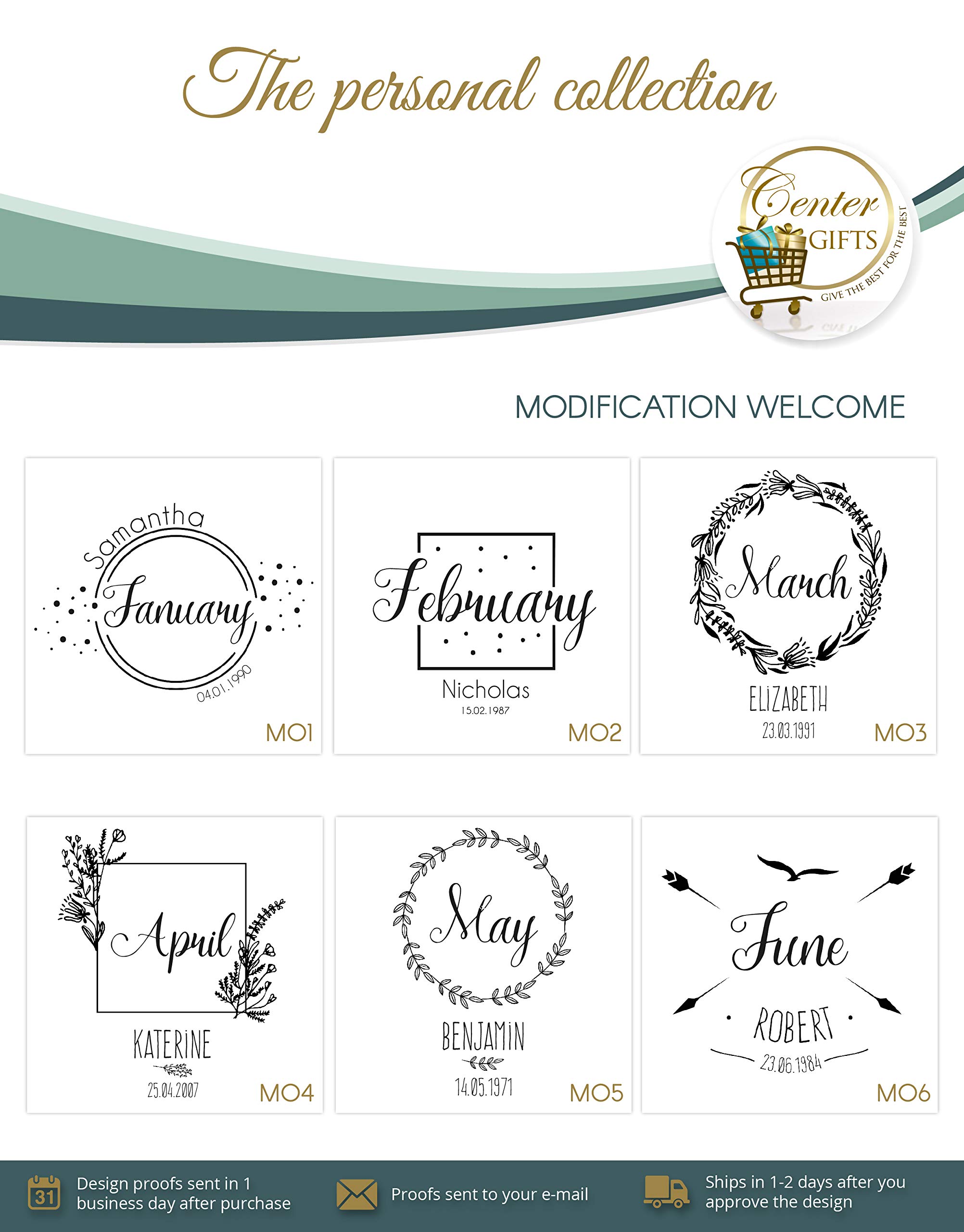 CenterGifts Personalized Birthday 11 Oz Mint Julep Style Cup with Birth Month