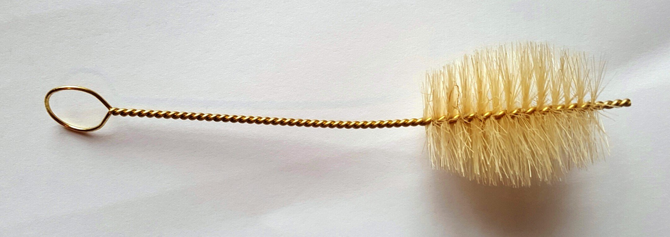 SOREX Weihwasserpinsel, Drathstiel 18,5 cm, Weihwasser Pinsel, aus Messingdrath, Messinggriff,