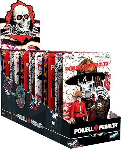 Super7 Powell-Peralta Wave 04-3.75" Figura de Acción Powell-Peralta PDQ Coleccionables de Patineta Clásica y Juguetes Retro