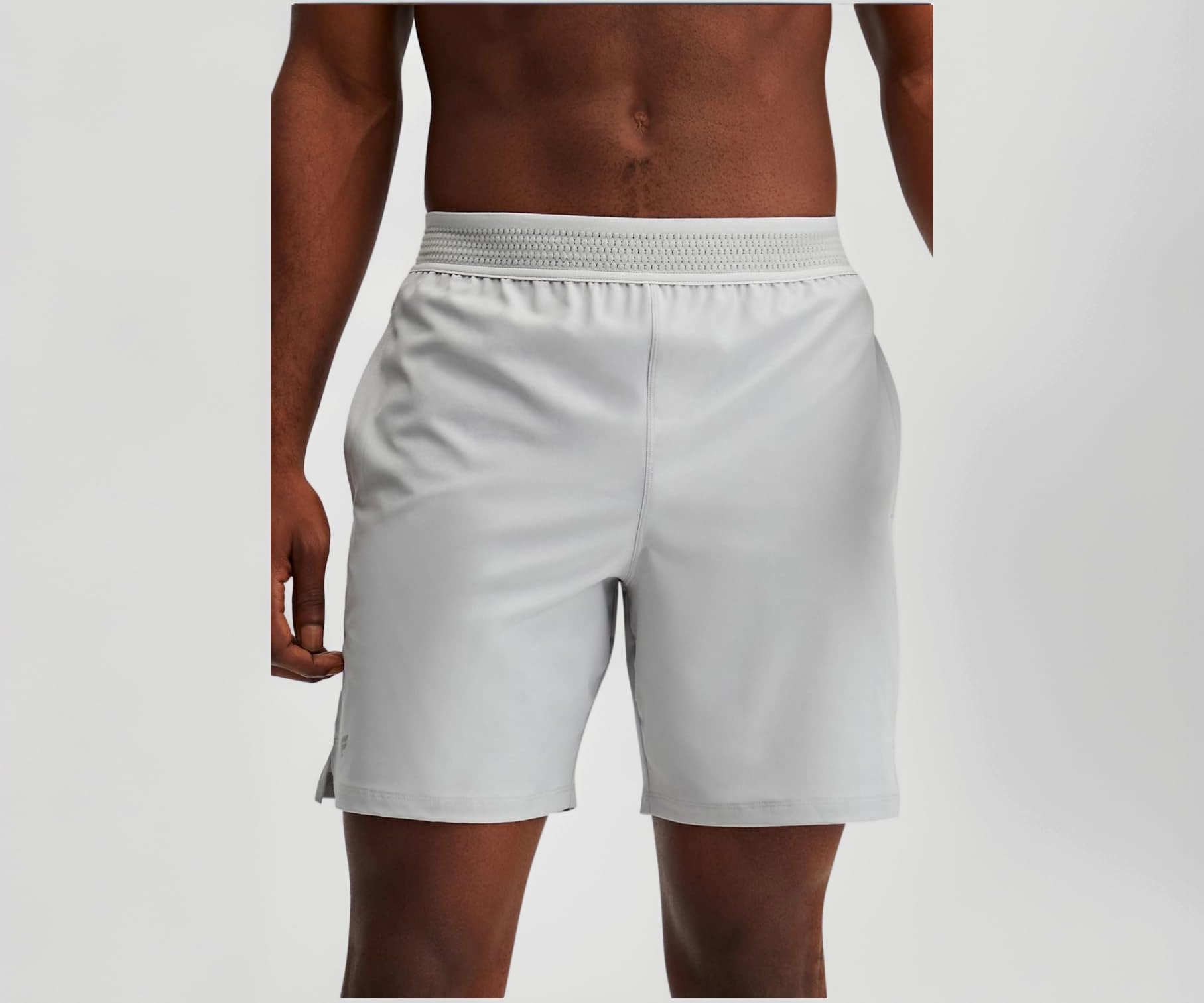 Men's The Fundamental Short, Workout, Running, Training, Gym, Yoga, Ultra Lightweight, Athletic, Mineral Grey, Large