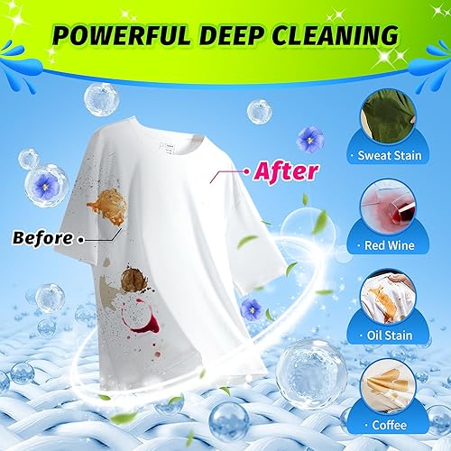 Miniatura 5 de HOMERHYME Laundry Detergent Sheets - Fresh Linen Scent 120 Loads (60 Sheets),Plastic Free,Laundry Detergent Strips for Travel,Dorms,