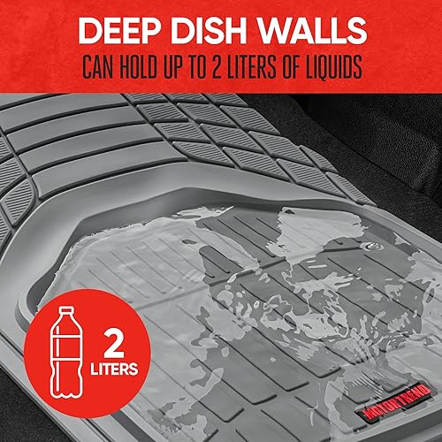 Miniatura 7 de Motor Trend 943-GR FlexTough Defender - Tapetes para vehículos de gran profundidad, resistentes, de contorno, para todo tipo de clima, pueden