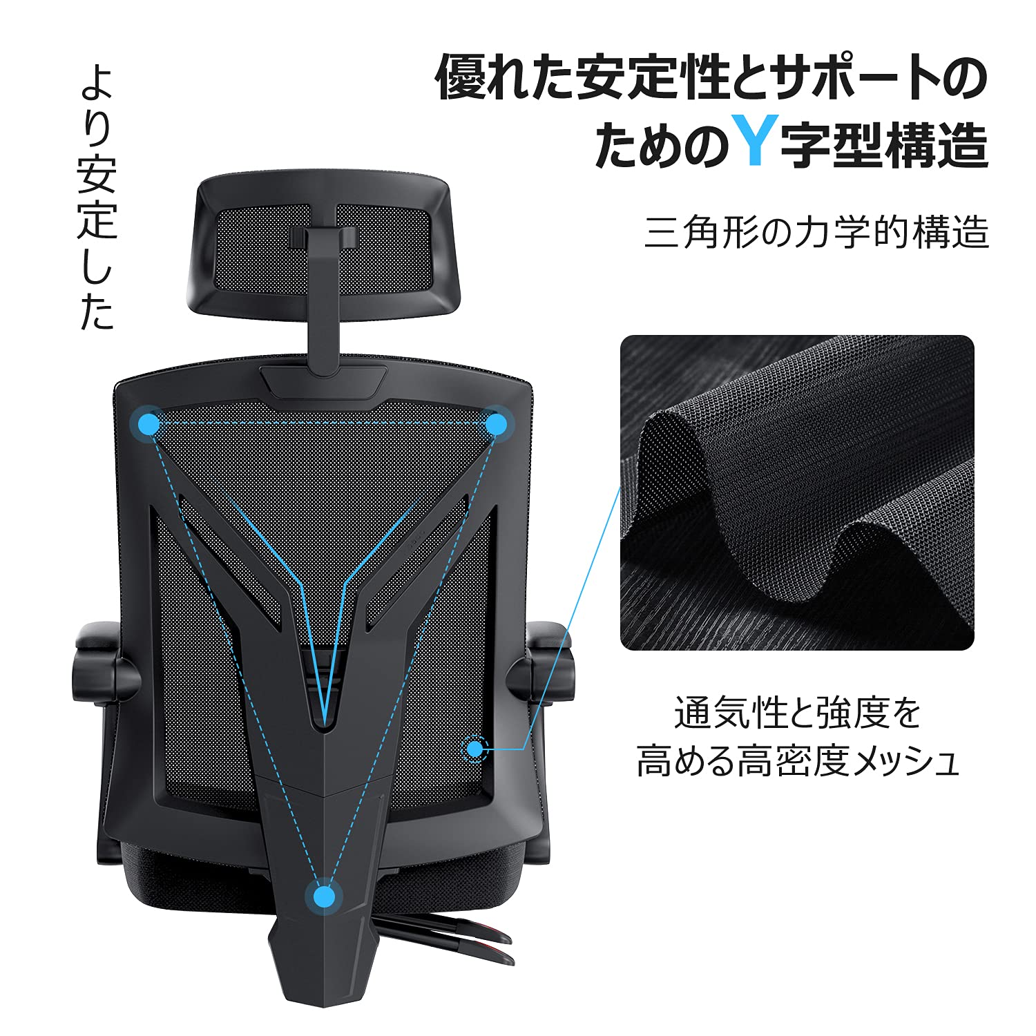 Amazon | Hbada オフィスチェア 椅子 デスクチェア メッシュチェア 