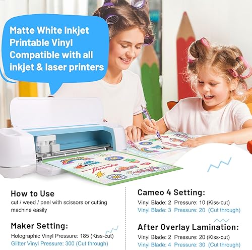 Vista 24 de TECKWRAP Papel adhesivo de vinilo imprimible para impresora de inyección de tinta, papel adhesivo imprimible de vinilo que brilla en la oscuridad