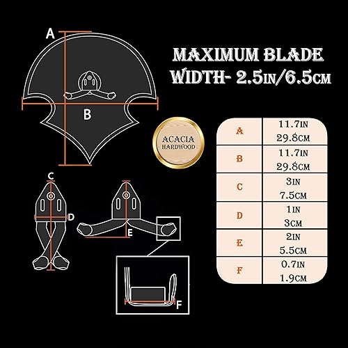 Miniatura 8 de Mythrojan Universal Wooden Sword Plaque with Sword Holder  Wall Mount Sword Wall Plaque Wood Display Plaque with Hardware