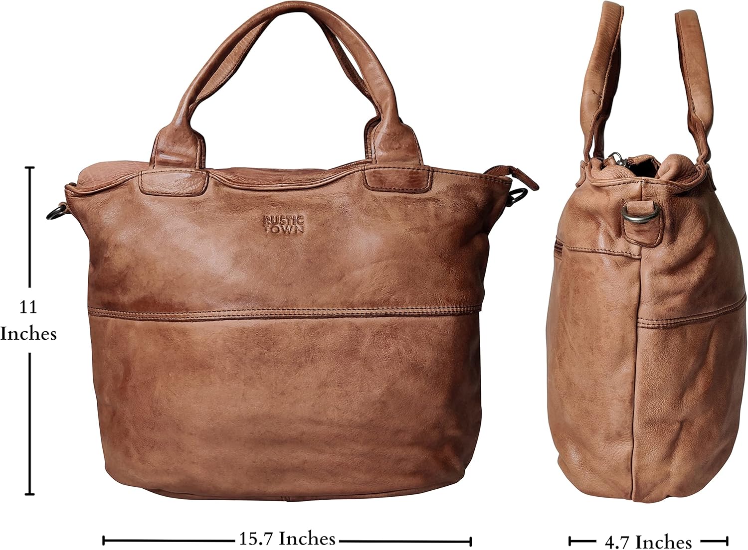 Mothers Day Gifts Leather Tote Bag for Women - Leather Shoulder Bag Hobo Crossbody Travel Handbag Ladies Purse Office Satchel - Image 3