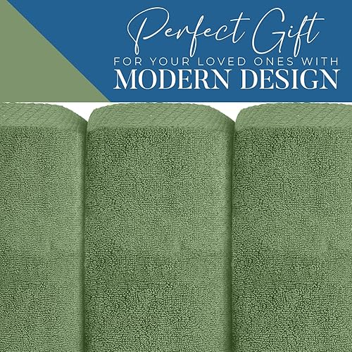 Miniatura 8 de DAN RIVER Toalla de baño extragrande 100% algodón de 40 x 80 pulgadas, paquete de 1 toalla de baño extragrande de 21.16 ozm, altamente absorbente y