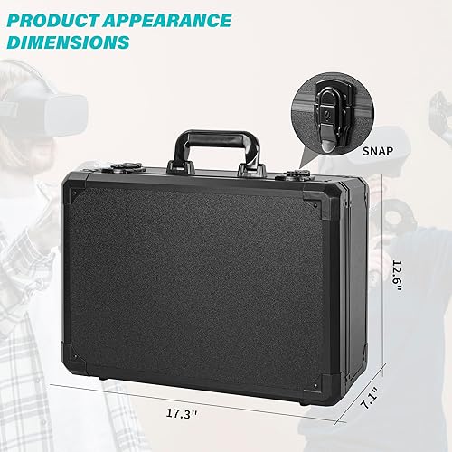 Miniatura 2 de TORIBIO Funda de transporte rígida compatible con Oculus Quest con correa Elite, funda de viaje portátil con espuma personalizable, funda rígida de