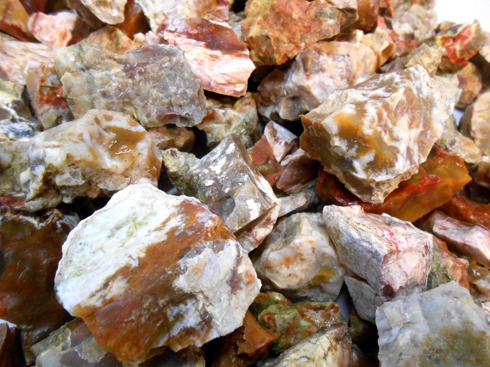 Rockhound's 1st Choice Rock Tumbler Gem Refill Kit -New Mexico Multi-Color Paisley Agate Rough- 8oz