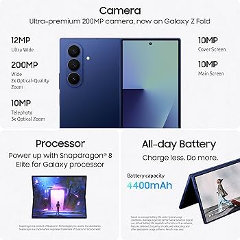 GalaxyFold7 256G ブルー Amazon.com: Samsung Galaxy Z Fold7 Cell Phone, 256GB AI