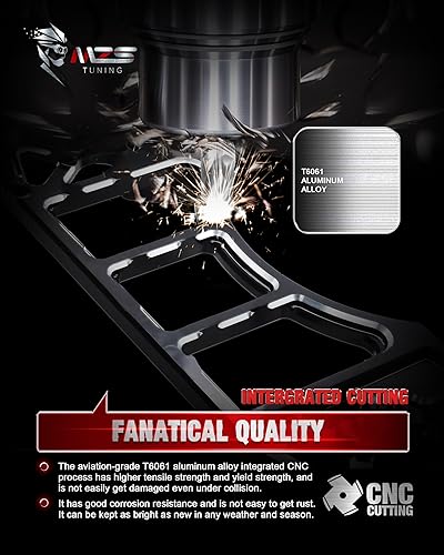 Miniatura 2 de MZS Plataformas de motocicleta para pasajero y conductor, estribos anchos, pedales estirados, color negro, compatibles con Dyna FLD/Electra Road