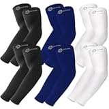 BHYTAKI UV Sun Protection Arm Sleeves&comma; UPF 50 Sports Cooling Arm Compression Sleeves for Men Women Teenager