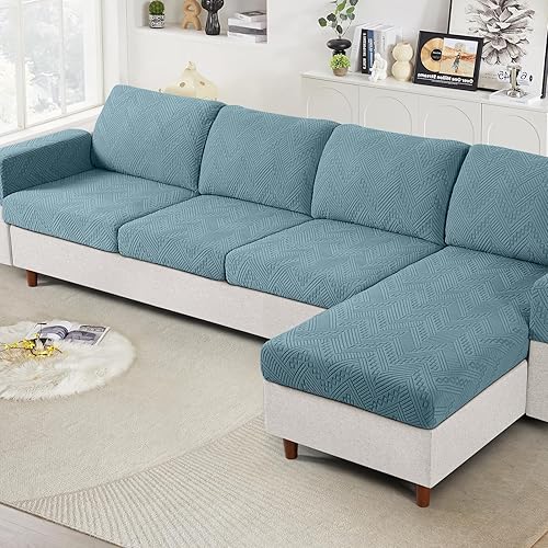 Miniatura 13 de Ruaozz Fundas de cojín para sofá seccional, fundas de cojín elásticas para sofá seccional, fundas de sofá lavables para muebles suaves en forma de