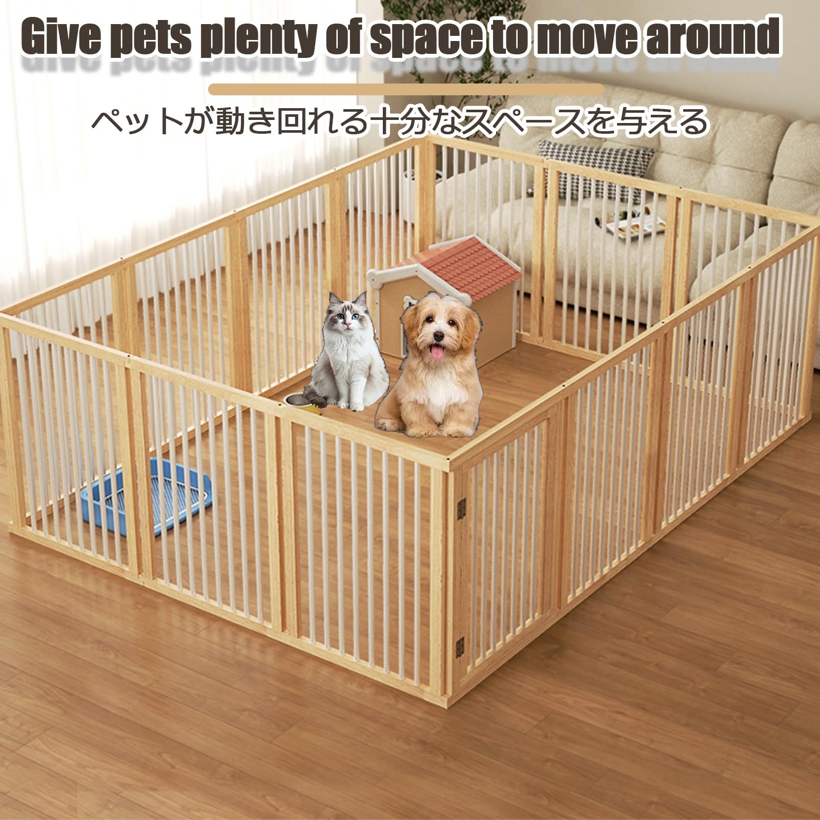 Recinto Recinzione Per Cani Recinto Per Cuccioli Recinto Per Cani Pieghevole Recinto Per Cani Da Interno Recinzione Per Cani/Cuccioli Recinzione Per Cuccioli Con Porta(U type 7 pieces,80CM/31