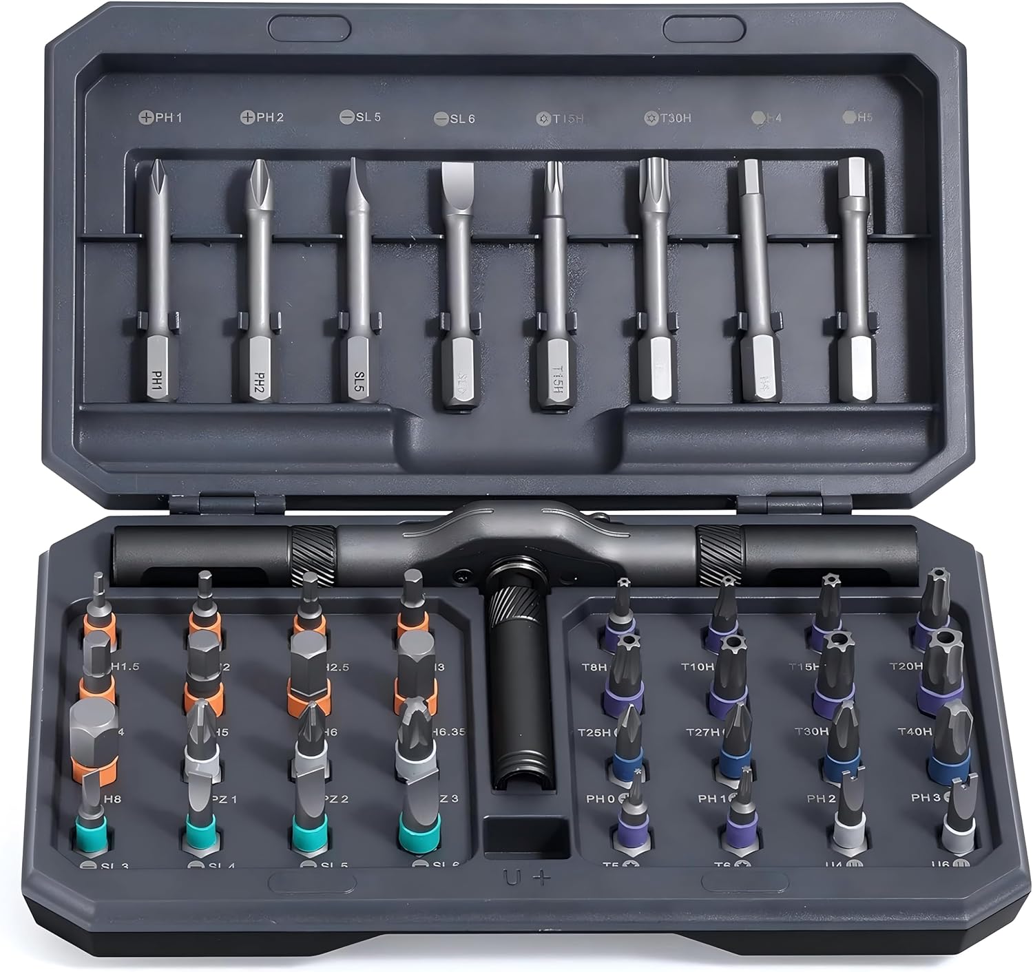 Upgrade 42 in 1 Magnetic Ratchet Screwdriver Set, Portable Precision Repair Tool Kit, Multi Bit Magnetic Drive Set with Detachable Ratchet Handle,Mini Screwdriver Sets for Computer Bicycle