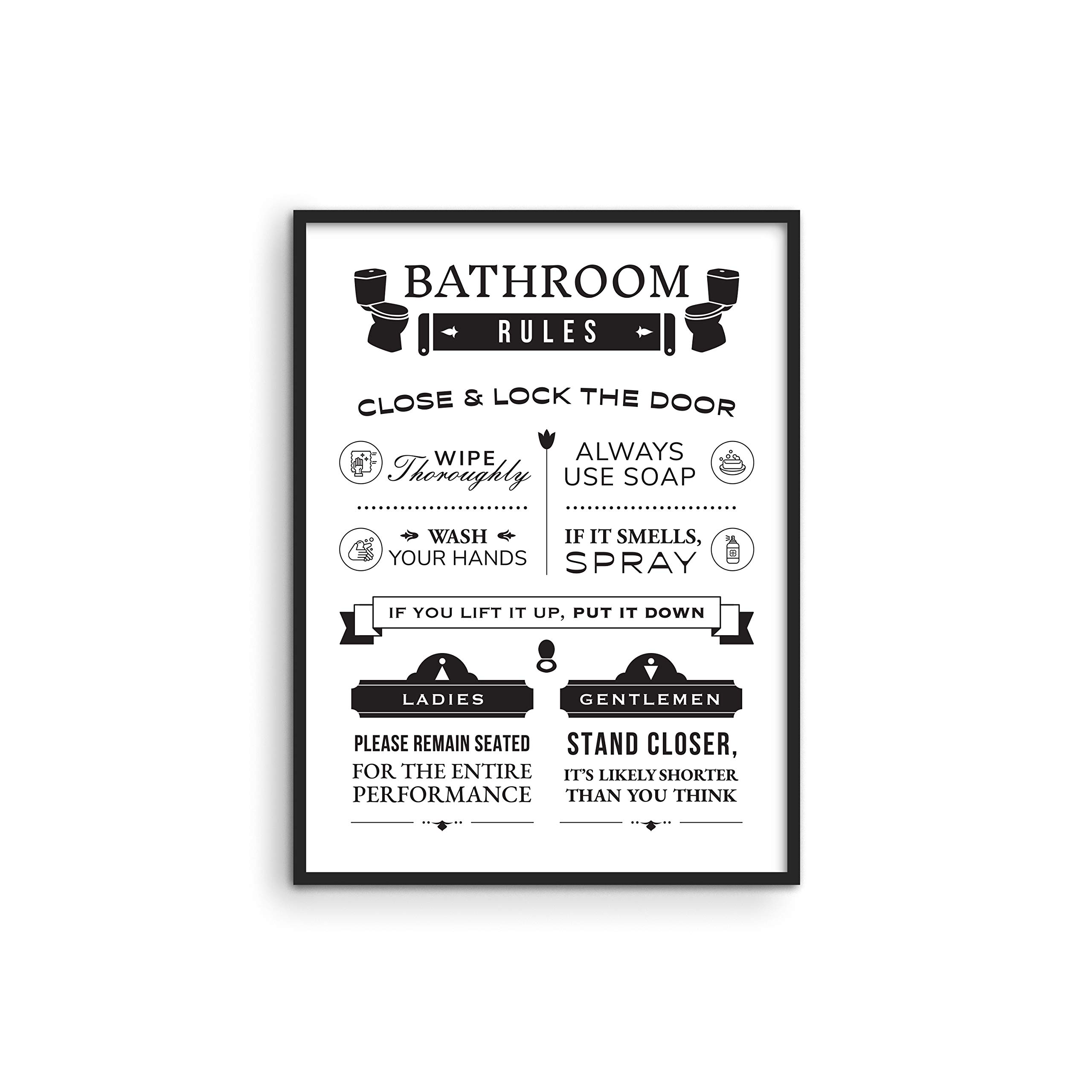 Buy Funny Bathroom Decor & Bathroom Signs By Haus and Hues Funny Bathroom Wall Art