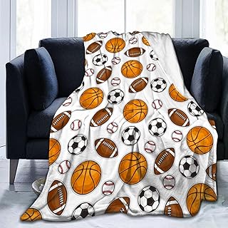 Basketball Soccer Football Baseball Ball Throw Blanket...