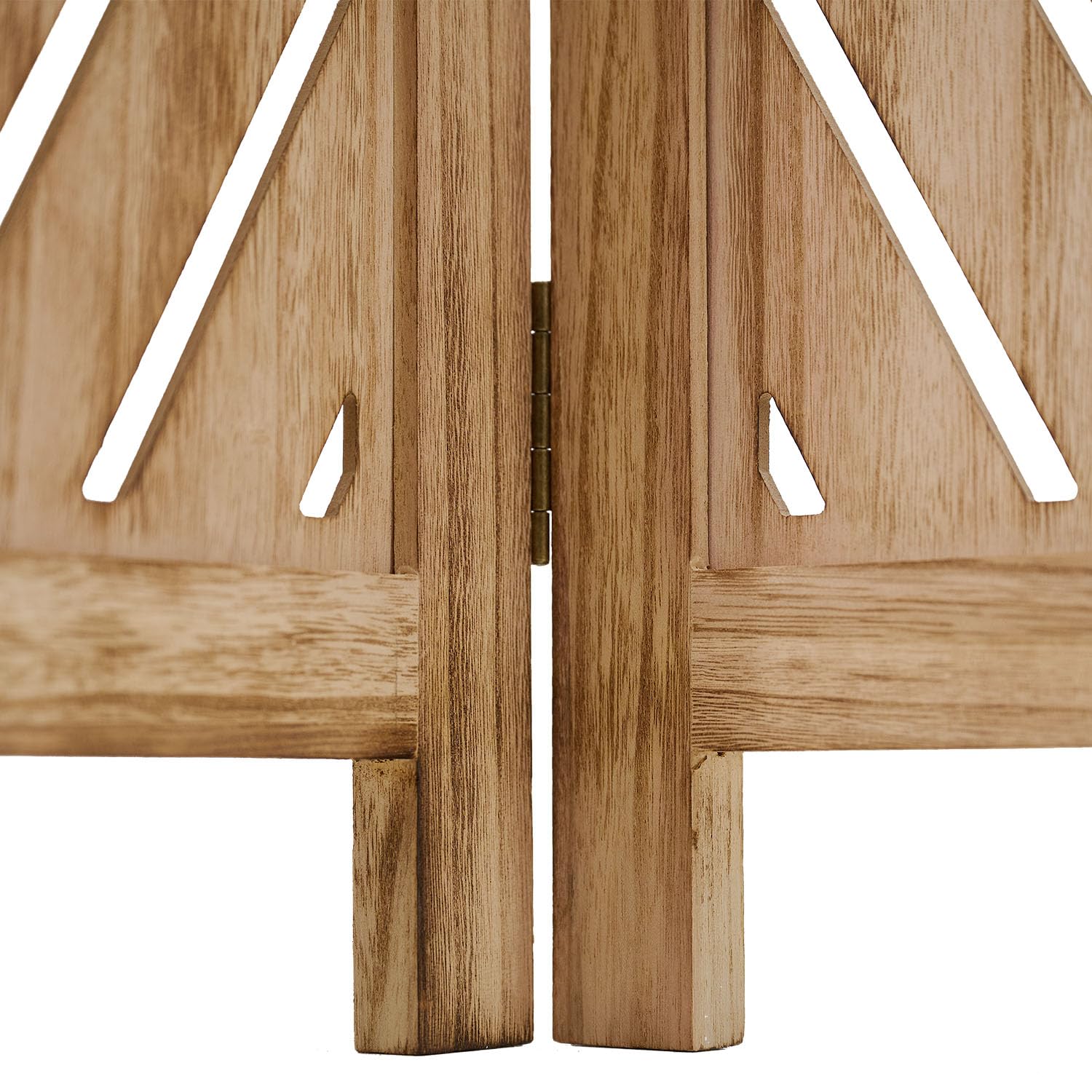 Homestyle4u 2014 Paravent 3 panneaux en bois naturel, protection visuelle espagnole
