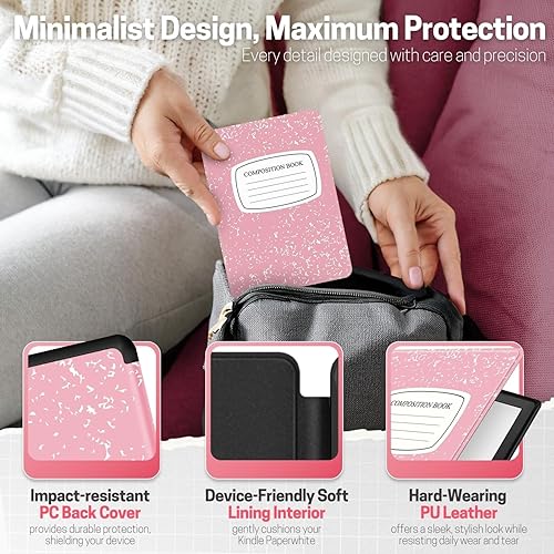 Miniatura 5 de TNP - Funda protectora para Kindle de 6 pulgadas, versión 2024 y 2022 de 11 generación, delgada, ligera, con función de apagado y encendido