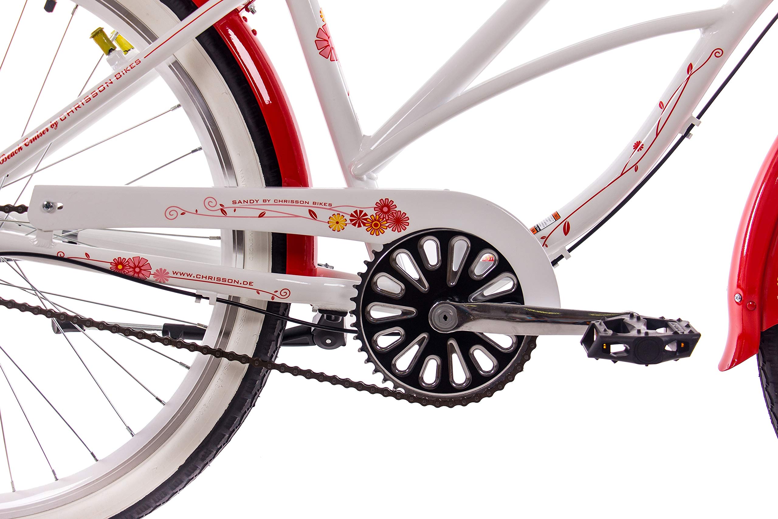 Chrisson Sandy Beachcruiser 26 Zoll Damen Herren 155 - 170 cm Beach Cruiser Fahrrad 3 Gang Nabenschaltung Strandfahrrad