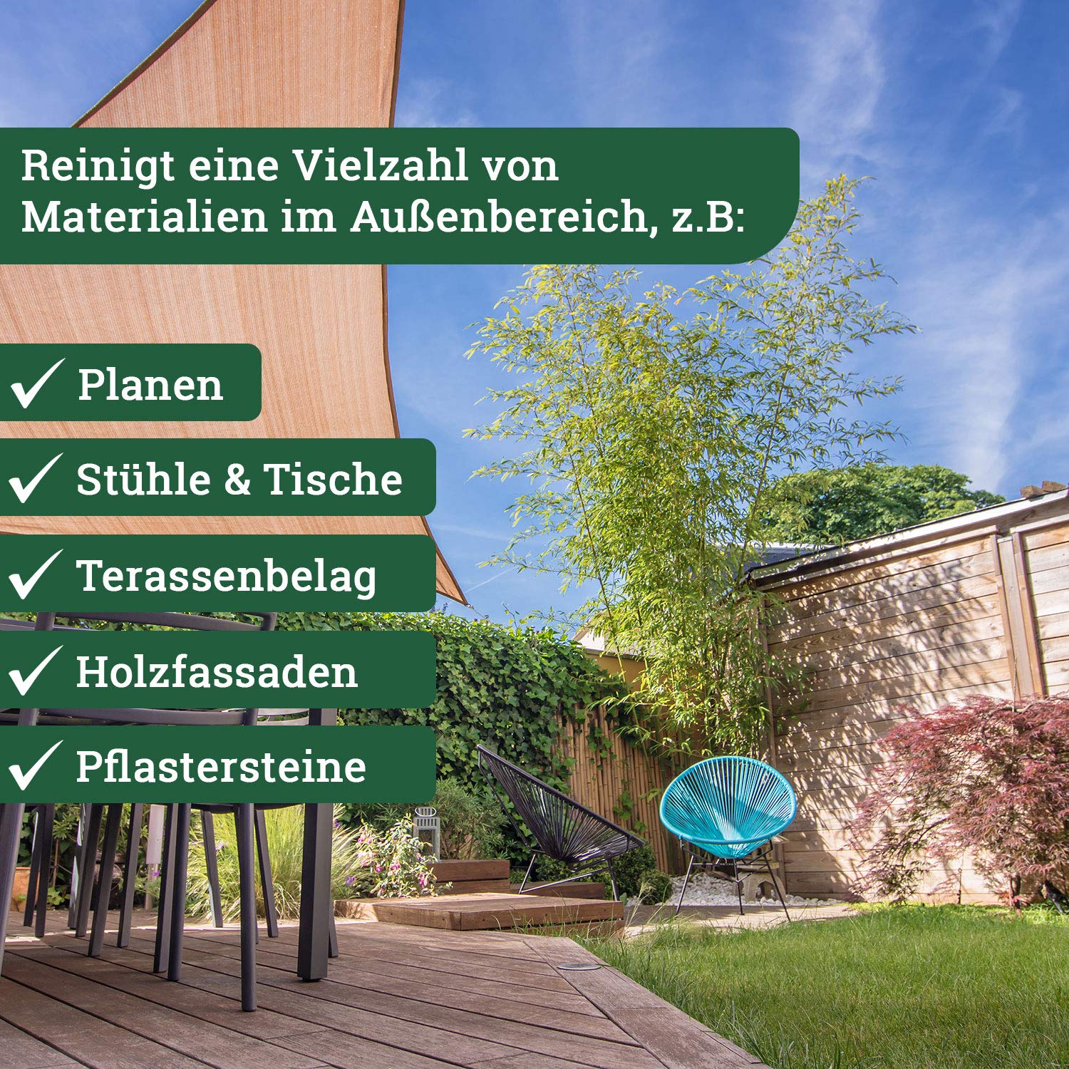 awiwa Terrassenreiniger & Grünbelagentferner - ohne Chemie - 10 Liter Konzentrat
