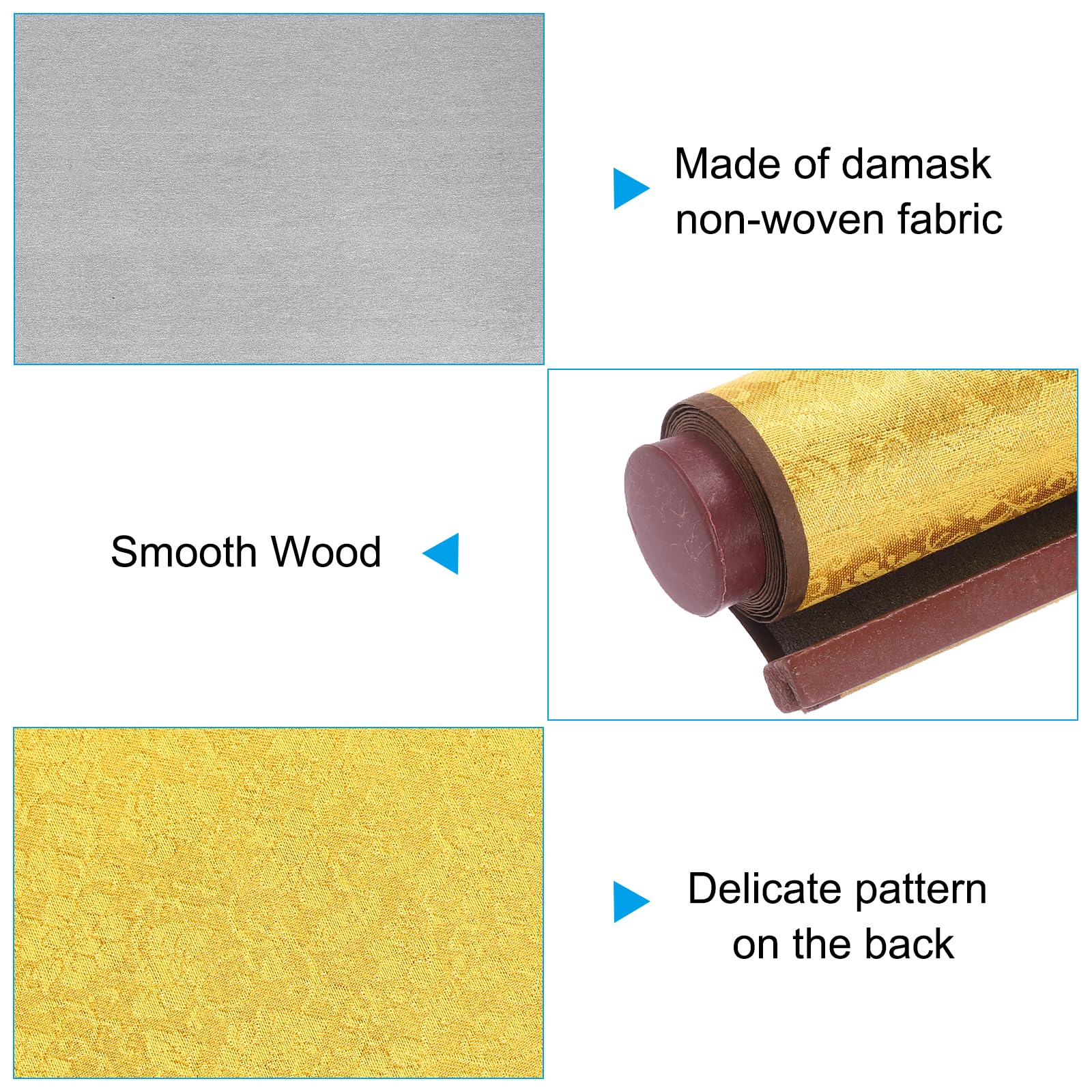 PATIKIL Water Writing Cloth, Calligraphy Reusable Water Drawing Writing Cloth Magic Paper Blank No Ink Chinese Calligraphy Set for Beginners Practicing, Gold - Image 4