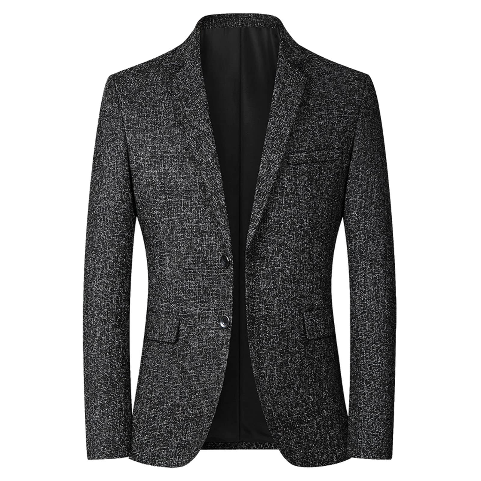 Generisch Herren Cord Anzugjacke Retro Sakko Freizeit Blazer Regular Fit Winterjacken Mit 3 Taschen S XXL Tweed Jacke Herren Sakko Herren Slim Fit Größe 52 Anzugjacke Herren Regular Fit Schwarz