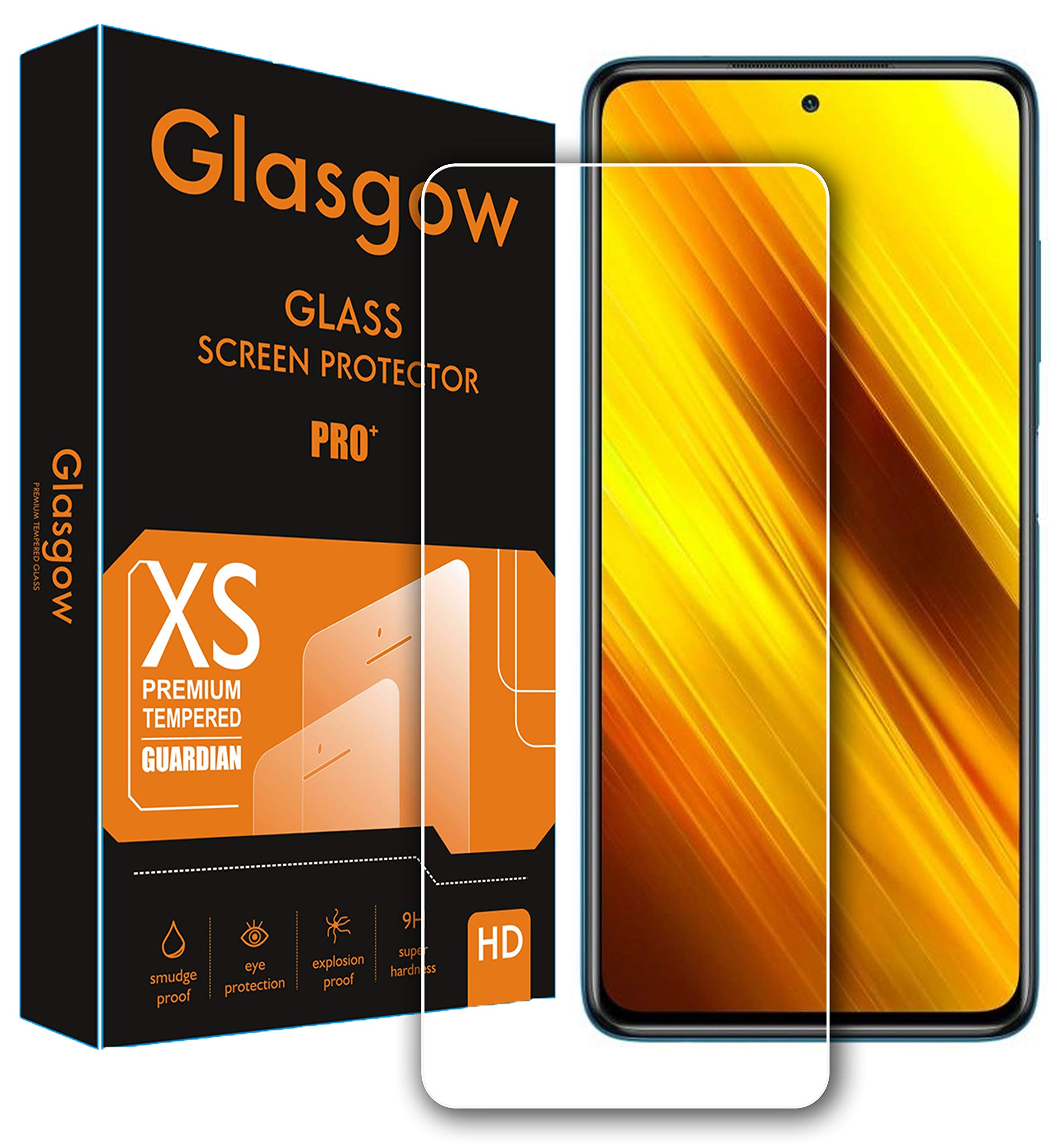 Glasgow |For Mi Redmi Note 10 Lite | Tempered Glass Screen Protector Guard | Bubble Free Installation | Gorilla (B09MK8C9M4) Amazon Price History, Amazon Price Tracker