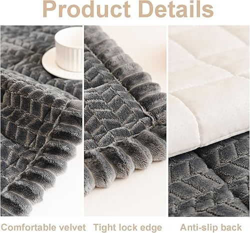 Miniatura 3 de Mivnue Funda protectora de sofá para mascotas, lavable, antideslizante, para sofás y sofás (color gris oscuro, 27.6 x 70.9 pulgadas)