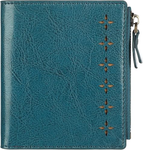 Lavemi Carteras ultrafinas de cuero compacto para mujeres y niñas, con bloqueo RFID, tarjetero para tarjetas de crédito para mujeres