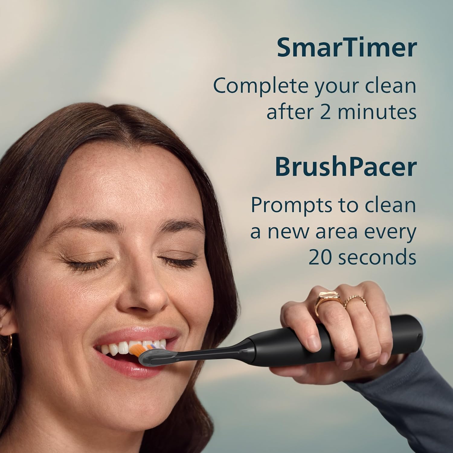 Philips Sonicare 7300 Series Electric Toothbrush - Next-Generation Sonicare Technology, Pressure Sensor, 12 Brushing Settings, SmarTimer, BrushPacer, 21-Day Runtime, Travel Case, Black, HX7421/07 view 7