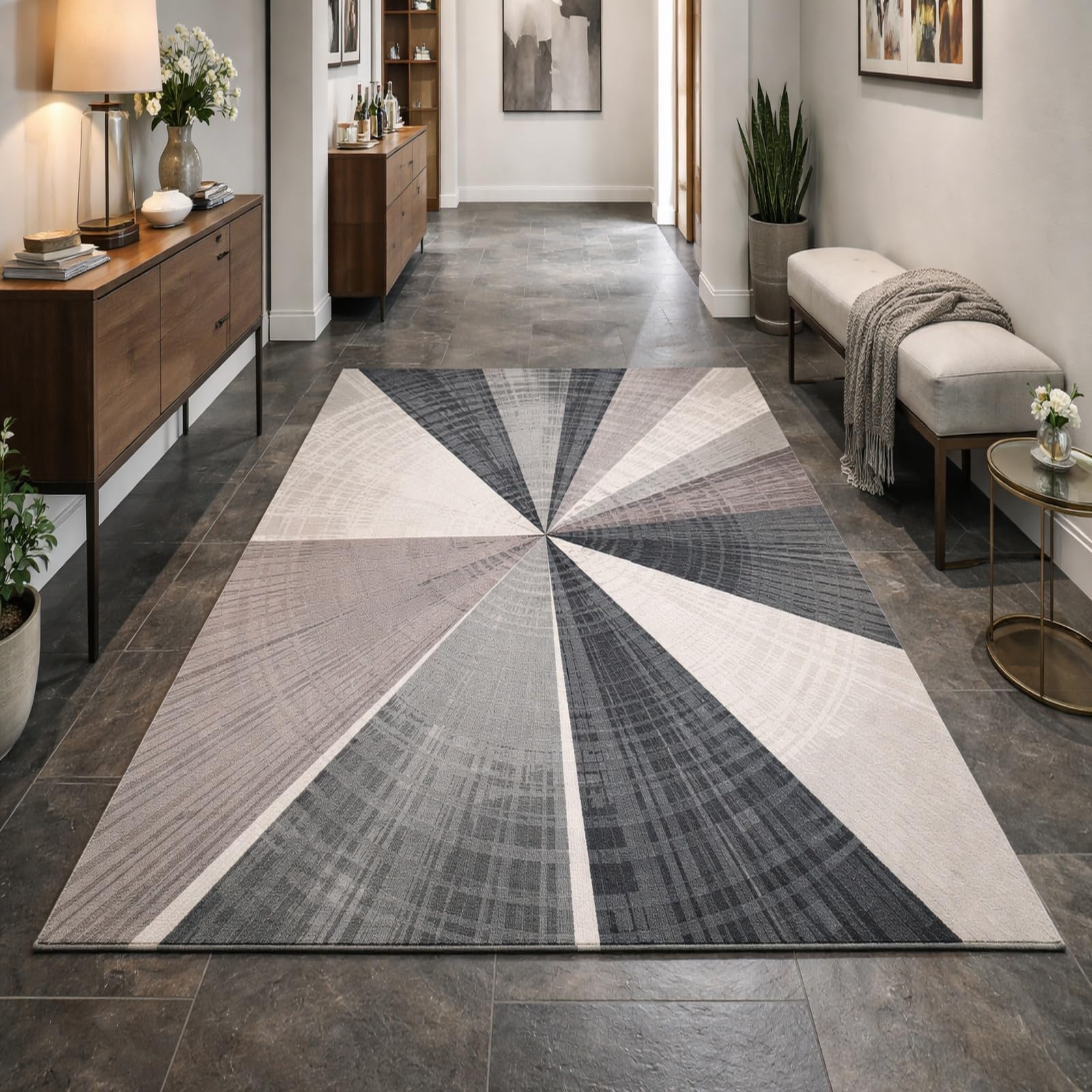 Alfombra grande de 200x250 cm lavable para comedor y dormitorio