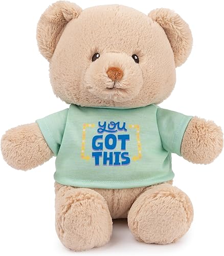 Miniatura 10 de GUND Oso de mensaje sostenible "You are My Sunshine" con camiseta naranja, oso de peluche hecho de materiales 100% reciclados para edades de 1 año