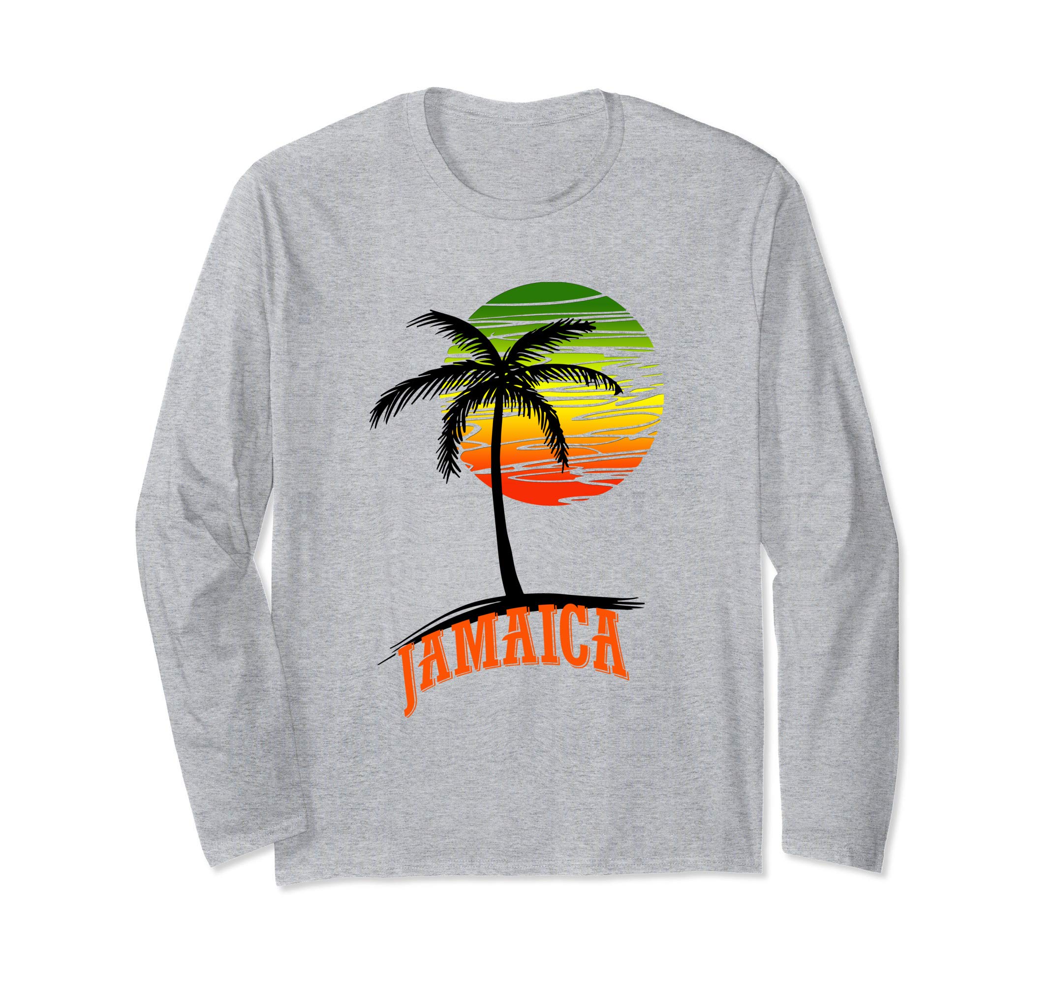 Jamaican Vacation Palm Tree Sunshine Long Sleeve T-Shirt