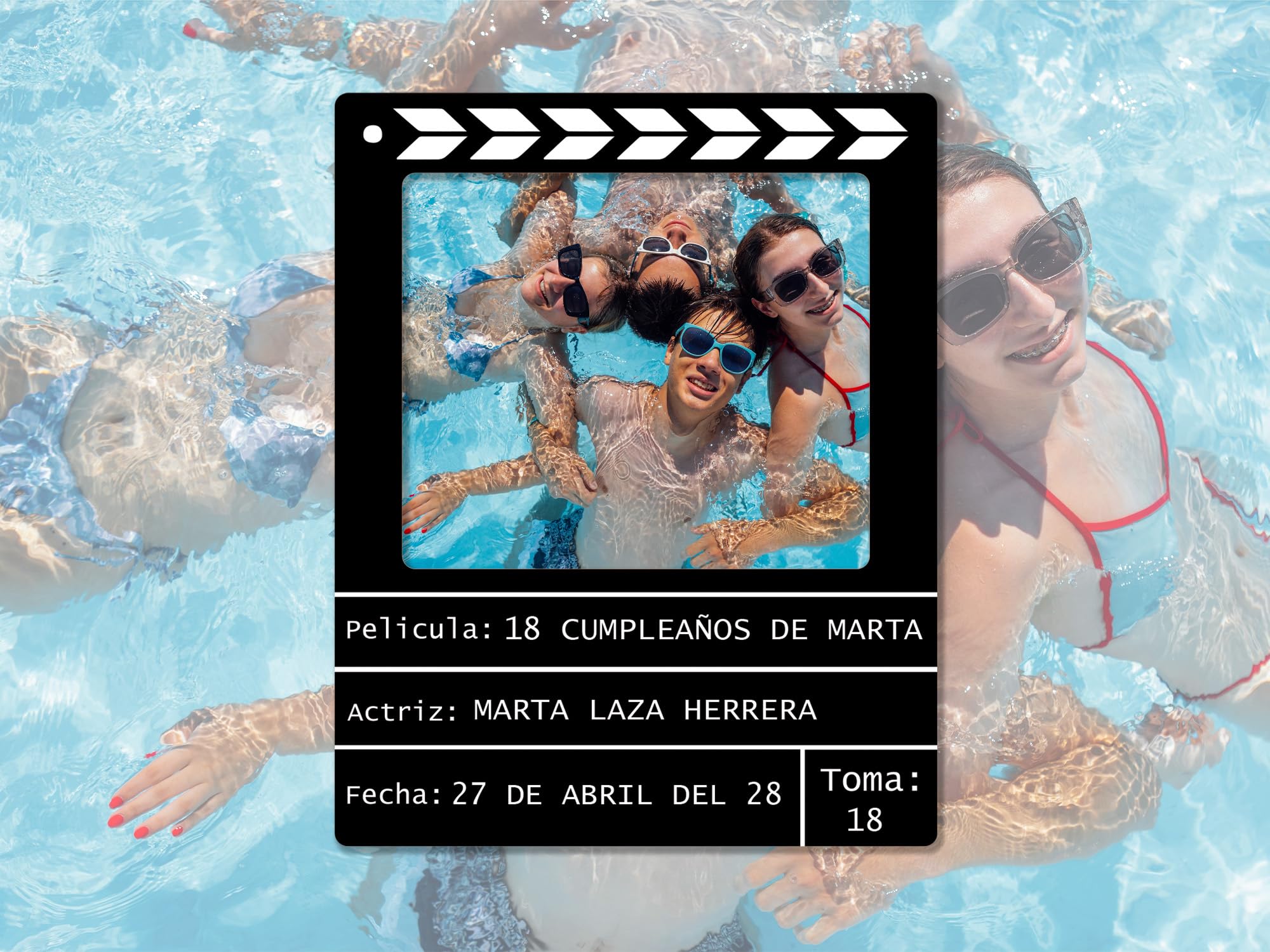 Photocall + Cartel en Pegasus Cine Cumpleaños 100x125cm, 71x60cm | Regalos Personalizados para Cumpleaños
